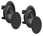 4  New Pyle Pdic81rdbk 250w 8 Inch Flush In-wall In-ceiling Black Speakers Four