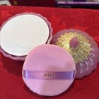 Vintage Avon Elusive Beauty Dust Pink Round  Powder Box Full With Puff