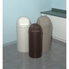 Rubbermaid Commercial Fg817088beig 25 Gal Round Trash Can  Beige  18 In Dia 