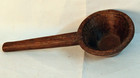 Primitive Vintage Large Hand Carved Wooden Spoon Ladle Scoop Utensil Marked S1