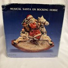Vintage Christmas Santa On A Rocking Horse Ceramic