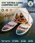 11 6  35 extra Wide Inflatable Stand Up Paddle Board 450lb Cap  Sup W center Fin