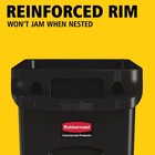 Rubbermaid Commercial Slim Jim W  Venting Channels 23 Gal Plastic Black