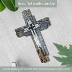 Taprion Modern Rustic Wall Cross Christian Cross Wall Decor - Brown Wood Tone   