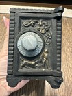 Vintage Cast Iron Safe Bank Coin Deposit With Combination About 4    Tall Antique