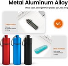  3 Pack  small Portable Pill Organizer Case Keychain Metal Pocket Pill Holder Ke