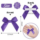 Purple Satin Ribbon Bows 2  Self Adhesive Satin Bows For Gift Wrapping Premad   