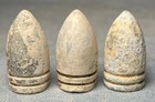 Lot Of 3 Dug Civil War Cs  54 Cal  2 Ring Suhl Bullets From Fort Donelson