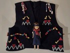 Vintage   camp Fire Girls Beaded Vest   Doll With Open shut Eyes  read Details 