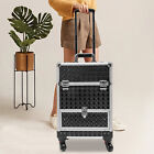 Rolling Makeup Case Hand-pulled Travelling Cosmetics Box W  4 Universal Wheels
