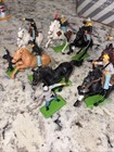 Vintage 1971 Set Of 9 Britains Deetail Confederate Civil War Cavalry  England