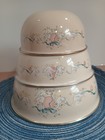 Vintage Marmalade Country Goose Farmhouse 3 Pc Enamel Nesting Mixing Bowl Set