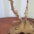 Vintage Large Brass Ornate Tripod Orb Ball Dish Stand holder