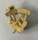 4  Antique Marine Nautical Brass Working Maritime Sextant With Wooden Box Decor