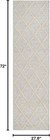 Natura Collection Runner Rug 2 3  X 6   Silver Ivory Handmade Wool   Viscose