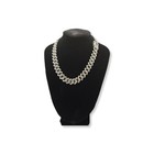 Miami Cuban Link Chain Silver 8  16  18  20  22    Necklace Iced Out