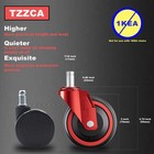 Anti-tangle Office Chair Wheels Replacement Rubber Chairs Anti-tangle red 