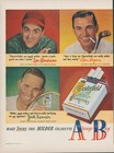 1949 Chesterfield Cigarettes Vintage Print Ad Joe Dimaggio Ben Hogan Sports L2