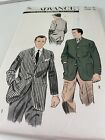Vintage Sewing Pattern 1950 s Mens  Stylish Three-button Jackets Chest 42 F-f