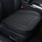 Seat Bottom Cover Single Seat Cover Without Backrest Pu Leather Car Seat Black