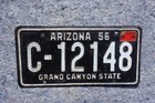 1956 1957 1958 Arizona License Plate