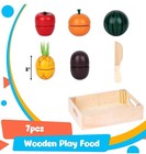 Wooden Play Food Set For Kids Kitchen  Montessori Toys For Kitchen