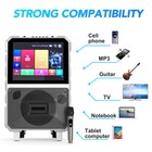 Portable Bluetooth Speaker Professional Karaoke Machine W  Mic   Lyrics Display
