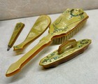 Vintage Butterscotch Jeweled Celluloid Dresser Vanity Set 1920s
