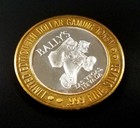Bally s Ltd Ed   10 Gaming Token   999 Fine Silver  running Seven  Design  
