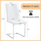 Modern Dining Chairs W Faux Leather Padded Seat Dining Living Room Chairs