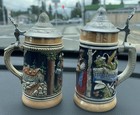 Vintage Collectible German Lidded Beer Stein Mugs Made In Germany   M321