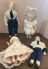 Dollhouse Miniature Vintage Bisque Dolls 1 12 Scale Lot Of 4