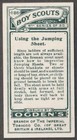 Ogden s  Boy Scouts  1913  4th Series  Green Backs  No 186  Using The Jumping   