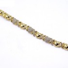 4 Piece Set Necklace Bracelet Ring Earrings Set - Gold Plated 14k