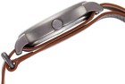 Timex Men s Weekender 40 Titanium-tone dark Brown Leather Strap Indiglo Watch