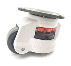 Lot Of 4 Foot Master Gd-80f Swivel Leveling Caster   63mm  90mm Plate  550kg