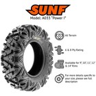 Atv Tires 25x8-12 25x8x12 All Terrain 6 Pr Tubeless - A033 Power I