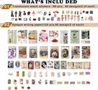 200pcs Vintage Junk Journal Supplies scrapbook Supplies Scrapbooking Paper And S