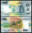 Central African St  Set 3 Pcs  500 1000 2000 Francs 2020 2022 Unc  P-700 701 702