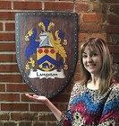 Allen Custom Coat Of Arms Family Crest   Hanging Wall Shield Sh503p-dg-hg