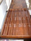 Antique Decoupage  Sewing Box Make-do Sewing Caddy  Thread Spool Holder 
