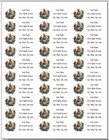150 Christmas Rabbit Wreath Hare  Mailing Return Address Labels Personalized