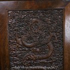 18  Old Chinese Yellow Huanghuali Wood Dragon Beast Jewelry Cupboard Cabinet