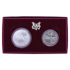 1992 D Olympics Baseball Bu Commemorative 90  Silver Dollar Ogp Us 2 Coin Set