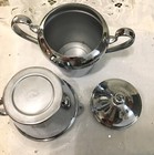 Antique Cromwell Silver Chromium Chrome Creamer   Sugar Set  
