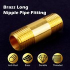 4pc Brass Pipe Fitting  Long Nipple Pipe 1 4  Npt Male X 1 4  Npt Male  L 1-1 2 