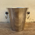 French Silver Ice Bucket Champagne Cooler Ring Handles Vintage 09032515