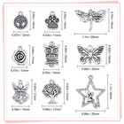 200 Pcs Wholesale Bulk Lots Jewelry Making Charms Mixed Smooth Tibetan Silver   