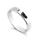 Personalized Baby Footprint Ring For New Mom Gift  Mom Ring Baby Feet For Mother
