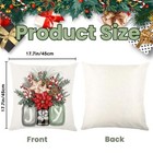 4pcs Christmas Pillow Covers 18 X 18 Inch Xmas Winter Pillow Cushion Cases For 